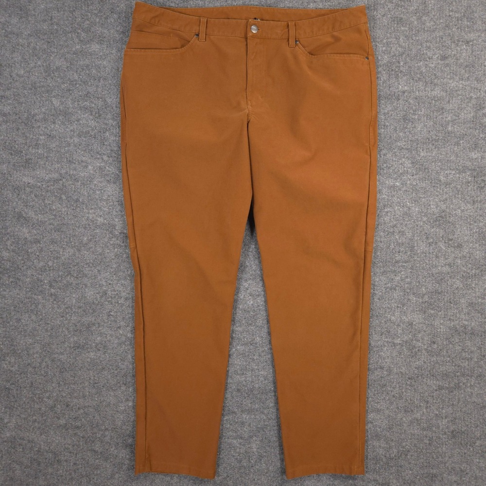 Lululemon ABC Utilitech Pants Mens 40X31 Brown Slim Tapered Performance 5 Pocket